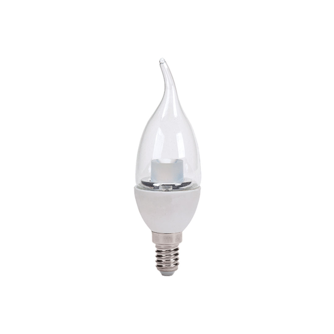 لامپ LED اشکی لنز استوانه ای شفاف 6 وات پارس شهاب مدل 6W LED Candle SMD Clear Cylindrical