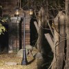 چراغ پارکی شب تاب مدل آبنوس با شاخه رز سربالا  و پایه صنوبر