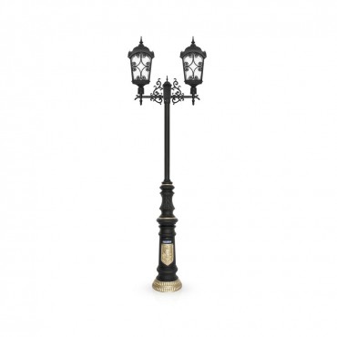 چراغ پارکی شب تاب مدل آروین با شاخه رز سربالا و پایه ماهان