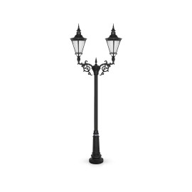 چراغ پارکی شب تاب مدل اسپانیایی با شاخه پیچک سربالا و پایه نارون