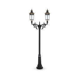 چراغ پارکی شب تاب مدل امپراطور با شاخه پیچک و پایه نارون