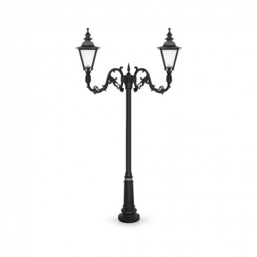 چراغ پارکی شب تاب مدل انگلیسی با شاخه  سپیدار سربالا و پایه نارون