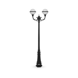 چراغ پارکی شب تاب مدل توپی با شاخه دیپلمات سربالا و پایه كاج ریختگی