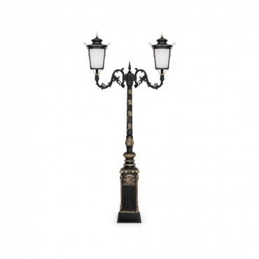 چراغ پارکی شب تاب مدل روژان با شاخه  سپیدار و  پایه درباری