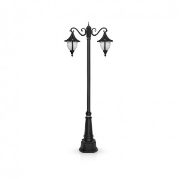 چراغ پارکی شب تاب مدل سلطنتی با شاخه سناتور سرازیر و پایه صنوبر