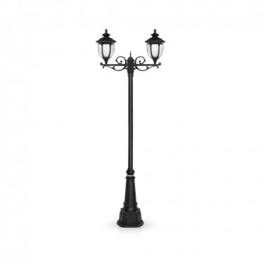 چراغ پارکی شب تاب مدل لونا با شاخه سارینا سربالا و پایه صنوبر