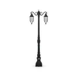 چراغ پارکی شب تاب مدل مشبک با شاخه سناتور سرازیر و پایه افرا