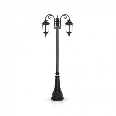  چراغ پارکی شب تاب مدل پاسارگاد با شاخه  آرتا سرازیر و پایه صنوبر