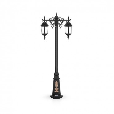  چراغ پارکی شب تاب مدل پاسارگاد با شاخه رز سرازیر و پایه ارغوان