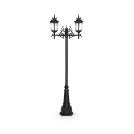 چراغ پارکی شب تاب مدل پاسارگاد با شاخه رز سربالا و پایه صنوبر