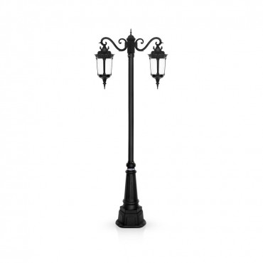  چراغ پارکی شب تاب مدل پاسارگاد با شاخه سناتور سرازیر و پایه صنوبر