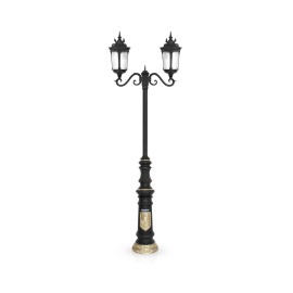 چراغ پارکی شب تاب مدل پاسارگاد با شاخه سناتور سربالا و پایه ماهان