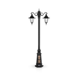چراغ پارکی شب تاب مدل چتری با شاخه سناتور سرازیر و پایه ارغوان