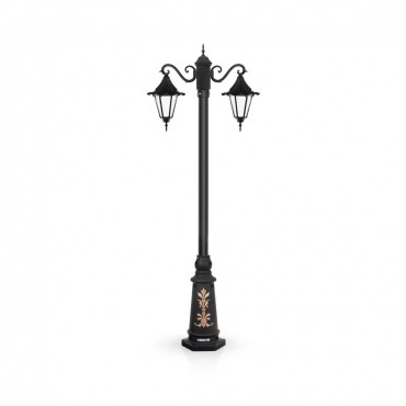 چراغ پارکی شب تاب مدل چتری با شاخه سناتور سرازیر و پایه ارغوان